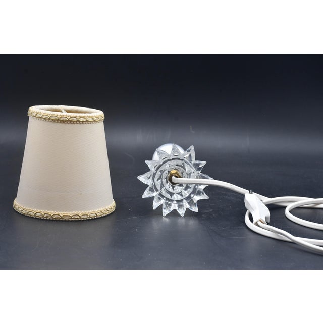 Transparent 1940s Charming Table Lamp in Rostrato Murano Glass Vase for Barovier & Toso For Sale - Image 8 of 10