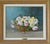 Late 20th Century "La Panier De Fleurs" Oil Painting by Colette Privat, Framed For Sale
