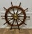 Large Mid 20th Century Teak Ships Wheel A wonderful decorative piece, heavy and made in solid teak with Turned spindles...