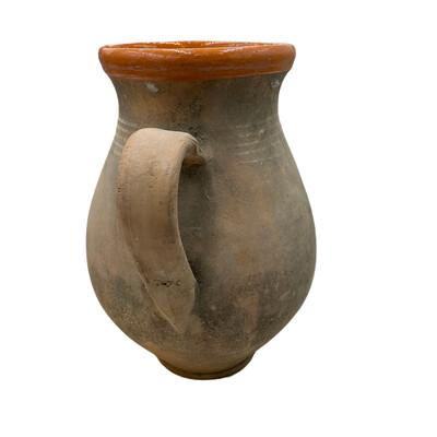 This antique one-handle terra cotta vessel from Hungary is a wonderful addition to any Farmhouse decor. The rustic pottery...