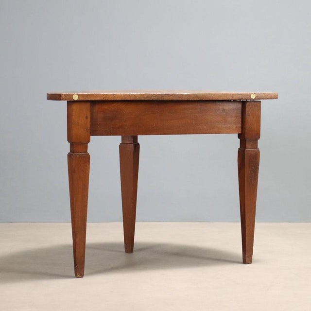 Wood Walnut Directory Console Table For Sale - Image 7 of 8