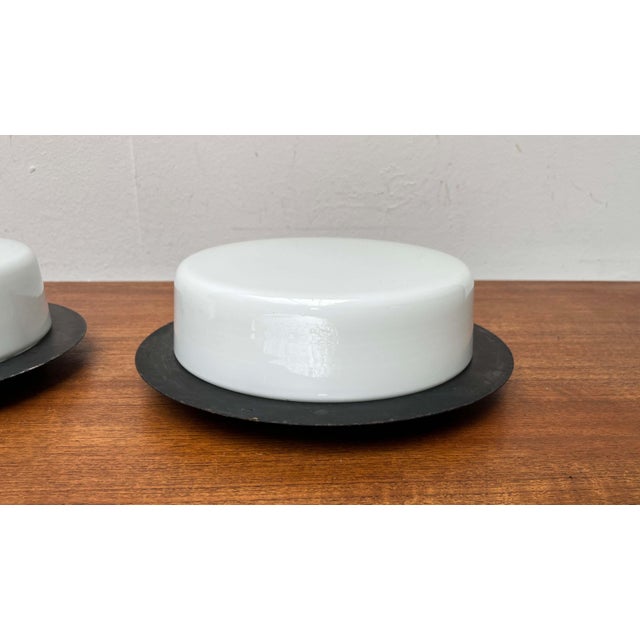 Mid-Century Modern GDR Minimalist Ceiling Lamps, 1960s, Set of 3 For Sale - Image 17 of 18