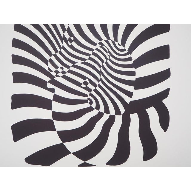 Victor Vasarely, Couple of Zebras, Screenprint For Sale - Image 4 of 7