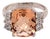 Diamond Morganite Ring 14k Gold 5.60 TCW Certified, Size 6.75 For Sale