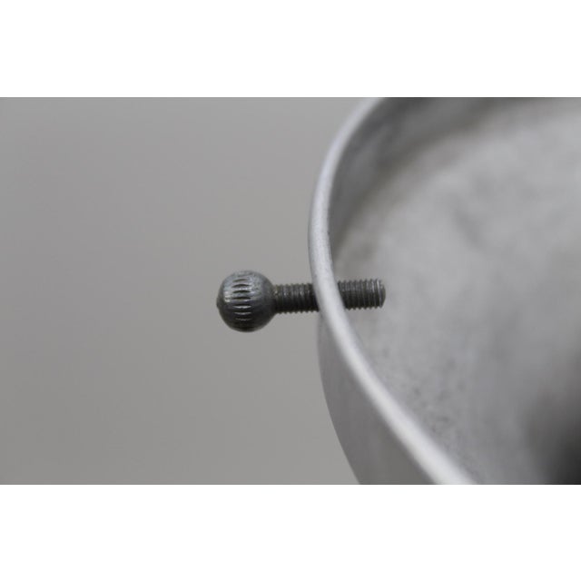 Metal Art Deco Aluminum & Opaline Glass Table Lamp, 1930s For Sale - Image 7 of 18