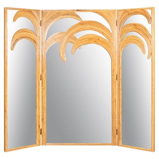 20th-Century Italian Parma Series Mirrored Folding Screen, 1970s For Sale