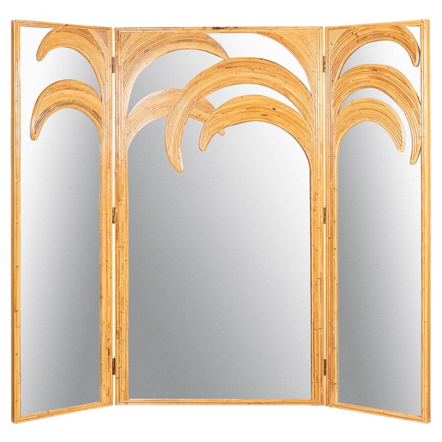 20th-Century Italian Parma Series Mirrored Folding Screen, 1970s For Sale