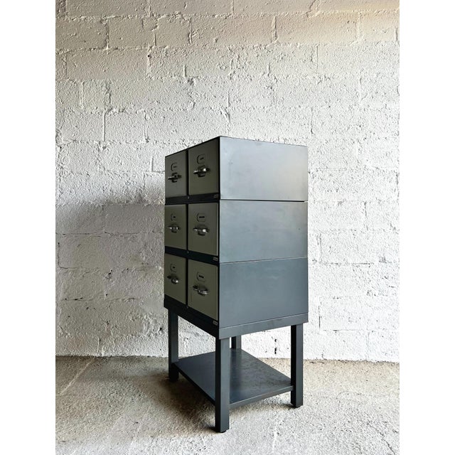 Bauhaus Vintage Archive Cabinet with Drawers from Strafor, 1960s For Sale - Image 3 of 17