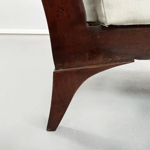 Mid-Century Italian White Fabric & Wooden Armchair by Paolo Buffa, 1950s For Sale - Image 18 of 18