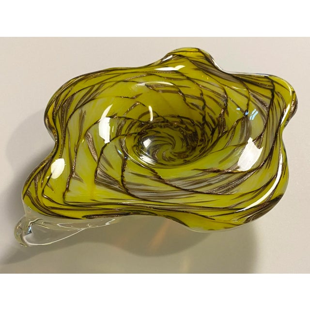 Italian Vintage Murano Art Glass Vide Poche or Italian Art Glass Decorative Bowl For Sale - Image 3 of 5