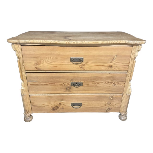 Pine Chest of 3 Drawers, 1900 For Sale