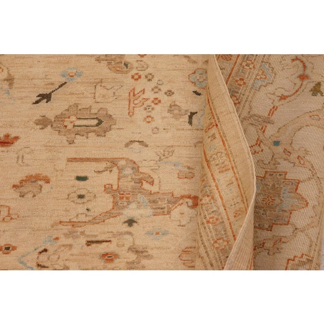 Beige Bohemien Ziegler Beige Rust Hand-Knotted Wool Rug - 8'10'' X 11'7'' For Sale - Image 8 of 8
