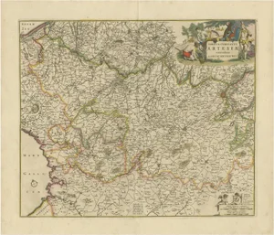 Antique Map of the Artois by F. De Wit, 1680