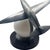 1980s Art Deco Machined Age Aluminum Fighter Airplane Table Lamp by Sarsaparilla For Sale - Image 12 of 15