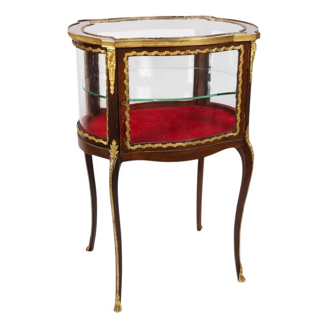 Antique Ormolu Mounted Bijouterie Display Cabinet, 19th Century For Sale