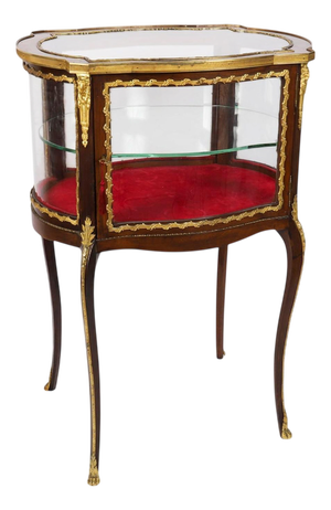 Antique Ormolu Mounted Bijouterie Display Cabinet, 19th Century