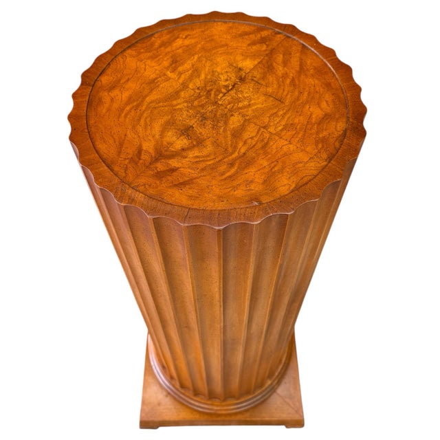 Neoclassical Mid-20th Century Neoclassical Fruitwood Pedestal by Baker For Sale - Image 3 of 8