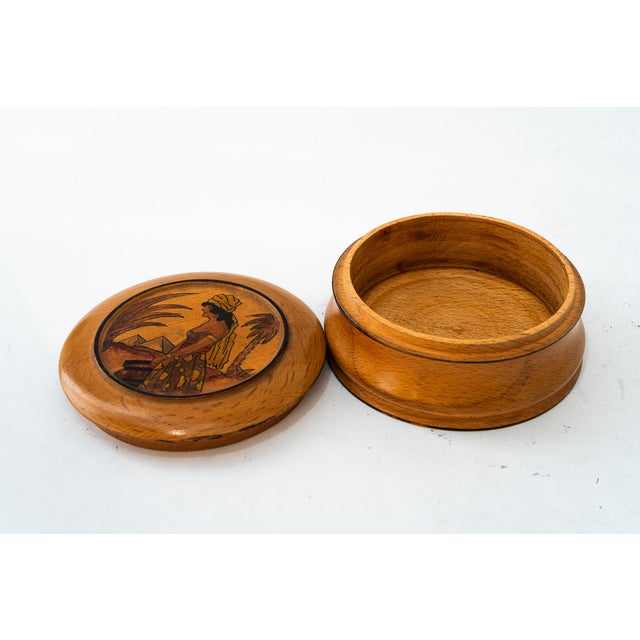 Art Deco Box in Beech Wood, 1960s For Sale - Image 4 of 7