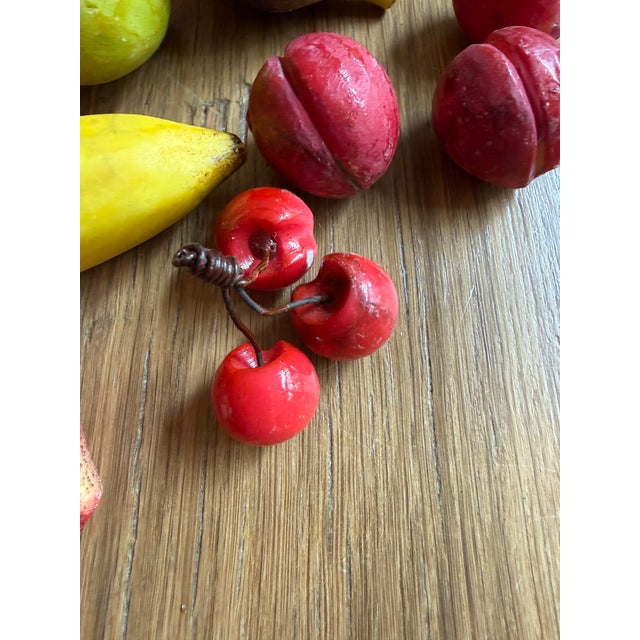 Vintage Italian Alabaster Marble Stone Fruit Collection - Set of 15 For Sale - Image 4 of 13