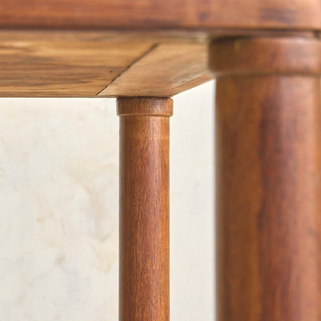 Italian Oak Dining Table with Green Marble Top, 1970s For Sale - Image 9 of 11
