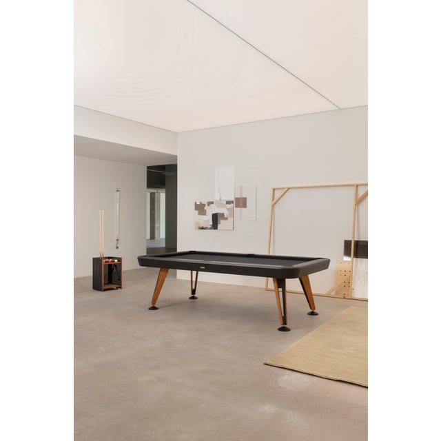 Contemporary RS Barcelona Diagonal Indoor Pool Table 8 Feet, Black For Sale - Image 3 of 12
