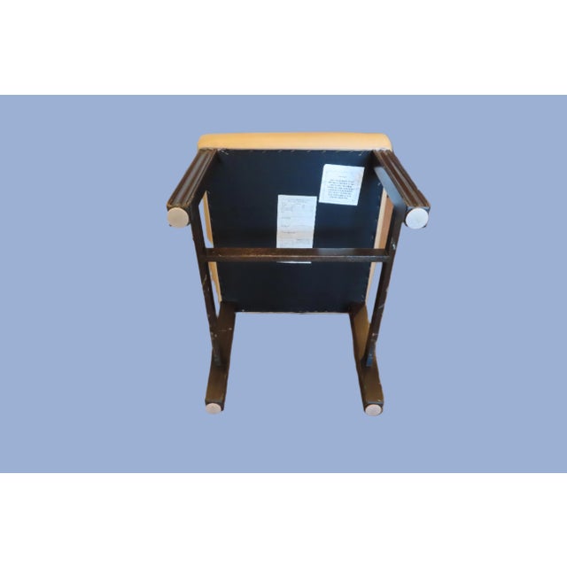 Beige 6 Traditional Custom Beige Leather Dining Chairs For Sale - Image 8 of 9