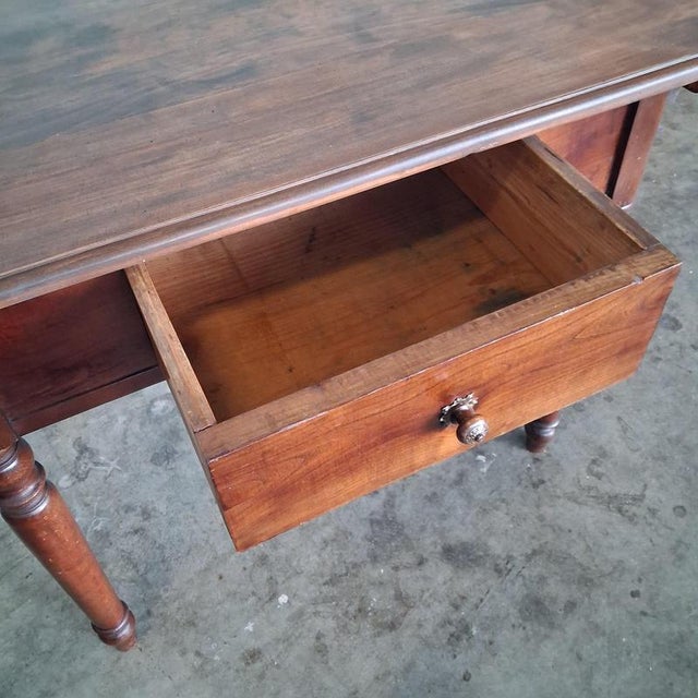 Antique Gründerzeit Dark Stained Softwood Table For Sale - Image 9 of 13