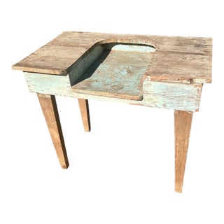 Early 20th Century Dough Trough Farmhouse Table Oak/Pine Primitive Naive Rare Rustic For Sale