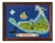 Vintage Nantucket Island Needlepoint Map Framed Coastal Wall Art For Sale