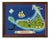 Vintage Nantucket Needlepoint Map Framed Coastal Folk Art For Sale