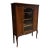 Antique Queen Anne Style Walnut Display Cabinet Bookcase Curio, C. 1920s For Sale
