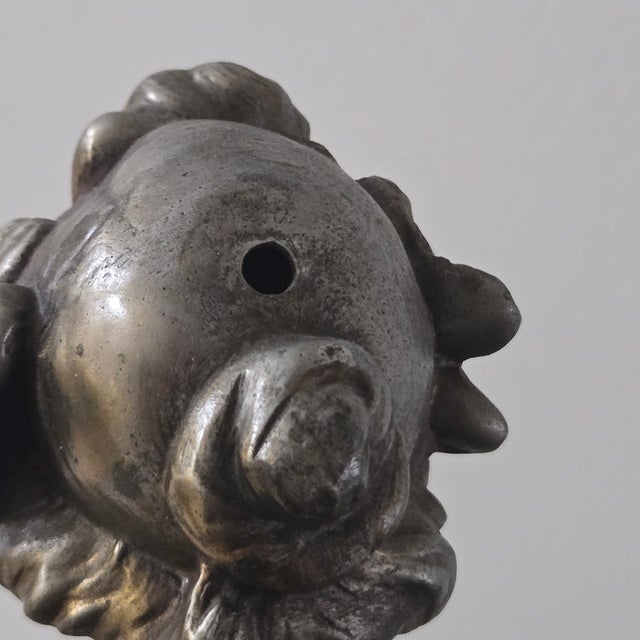 Antique Julian Causse (French, 1869-1914) Pervenche Spelter Sculpture Signed For Sale - Image 10 of 13