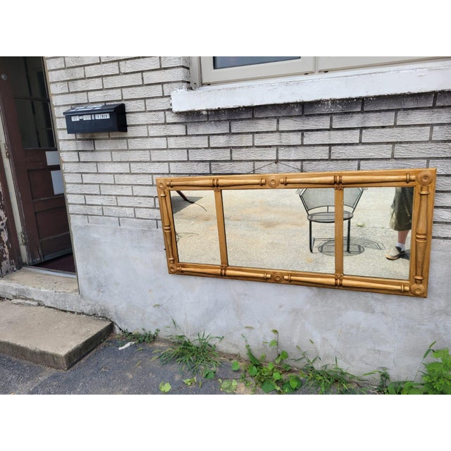 Traditional 19th Century 3 Section Gilded Mirror Federal Style Refurbished. For Sale - Image 3 of 18