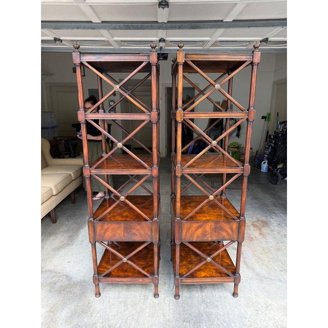 Pair of Wooden Étagères For Sale - Image 4 of 8