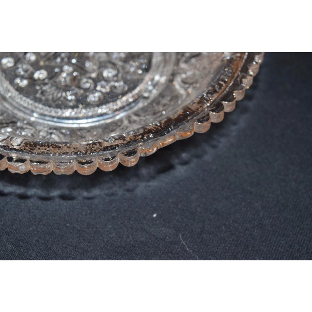 American 19th C Boston & Sandwich Early American Pressed Glass Dish For Sale - Image 3 of 8