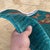 Textile Teal Butterfly Moth Pictorial Hand-Knotted Wool Rug - 3'4" X 4'10" For Sale - Image 7 of 10