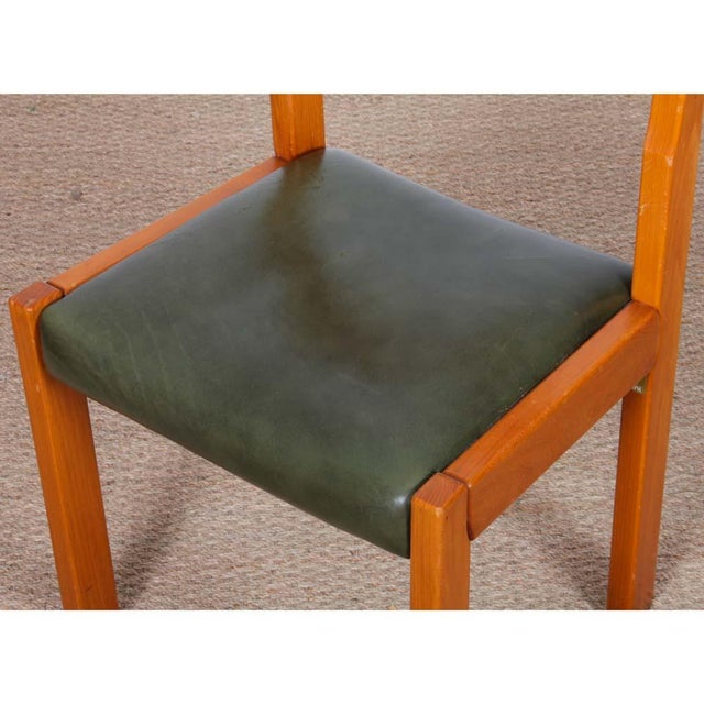 Elm and Leather Chairs from Self, 1980, Set of 6 For Sale - Image 4 of 13