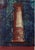 A color serigraph depicting a classical column rendered in red and cream tones against a layered blue and green ground...
