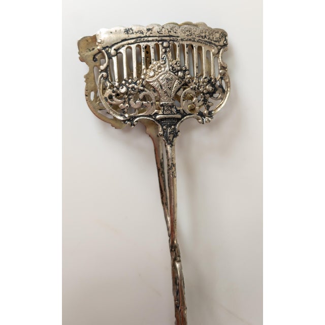 19th Century German 800 Silver Asparagus Tongs Serving Utensil For Sale In New York - Image 6 of 9