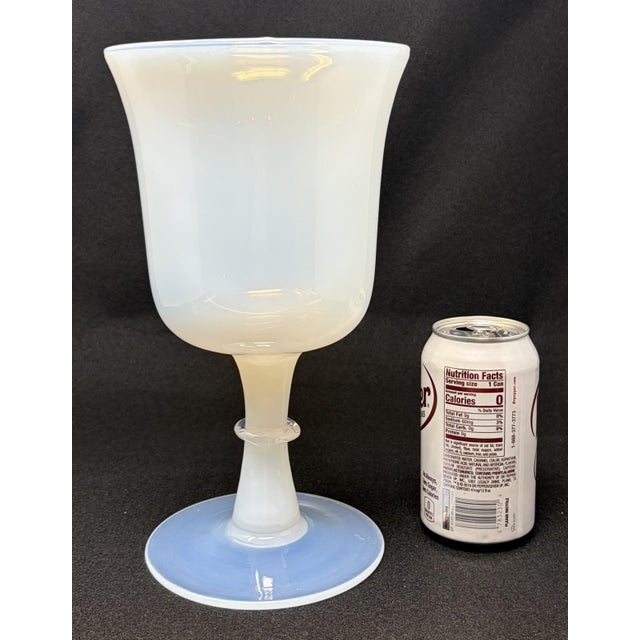 Traditional Large White Opaline Vase For Sale - Image 3 of 6