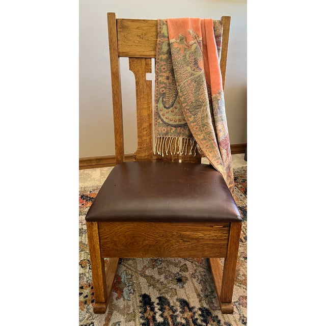 Rare Vintage Arts & Crafts Period Sewing Rocker C. 1900-1920 For Sale - Image 10 of 10
