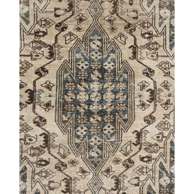 Vintage Circa 1940 Distressed Mazlagan Rug 4ft 5in X 6ft 3in For Sale - Image 15 of 16