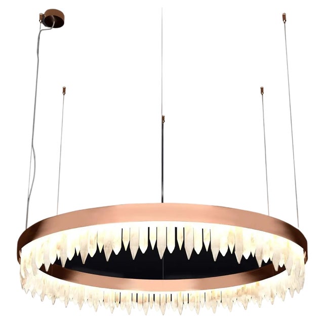 Urano Copper 80 Pendant Light 1 by Italian Alabaster For Sale