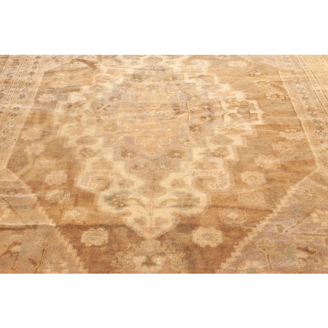 Turkish Vintage Turkish Oushak Rug For Sale - Image 3 of 4