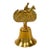 Vintage Mid-Century Solid Brass Equestrian Hand Bell - Horse & Jockey For Sale