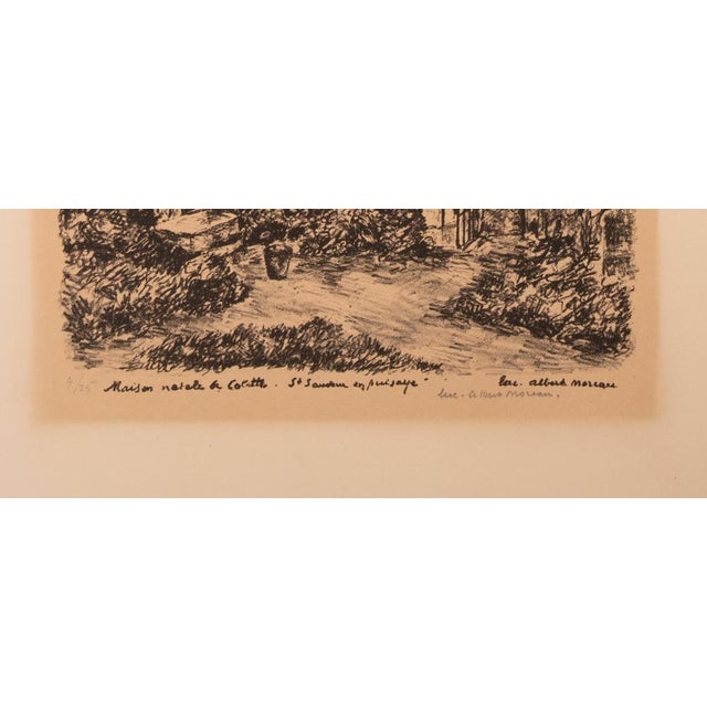 Maison Natale de Colette is a Lithograph on ivory-colored paper realized by Luc Albert Moreau. The artwork is in good...