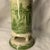 English Style Green Toile Transferware Footed Ceramic Vase 10” French Country For Sale - Image 4 of 7
