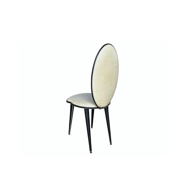 White Italian Dining Chairs by Umberto Mascagni for Harrods London - Set of 6 For Sale - Image 8 of 11