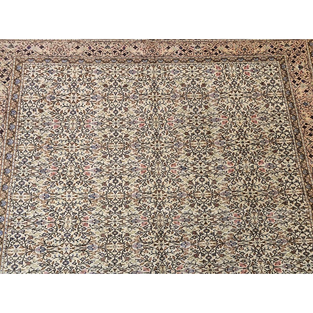 Vintage Turkish Hereke Room Size Rug, Hand-Woven Wool, Allover Pattern, 7' x 10' For Sale - Image 11 of 17