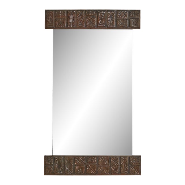 Italian Santambrogio E De Berti Copper Wall Mirror, 1960s For Sale